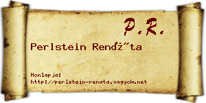 Perlstein Renáta névjegykártya